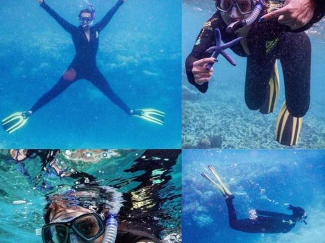 Sonakshi Sinha shared images from her scuba diving stint. (Instagram) 