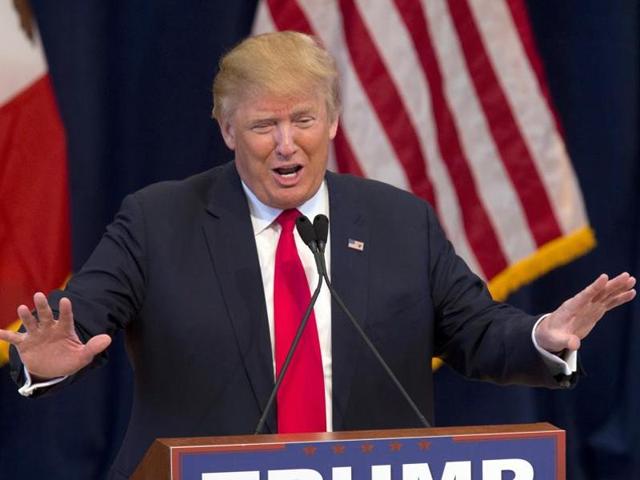 Republican presidential candidate Donald Trump speaks during a campaign event at Central College.(AP File Photo)