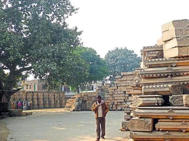 Arrival of a fresh load of stones from Rajasthan at the disputed Ram Janmabhumi-Babri Masjid site earlier once again swung the spotlight onto the temple controversy. Arrival of a fresh load of stones from Rajasthan at the disputed Ram Janmabhumi-Babri Masjid site earlier once again swung the spotlight onto the temple controversy.