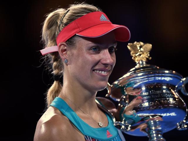 Germany's Angelique Kerber celebrates after victory her in the Women's final match at the Australian Open against Serena Williams.(AFP Photo) Germany's Angelique Kerber celebrates after victory her in the Women's final match at the Australian Open against Serena Williams.(AFP Photo)