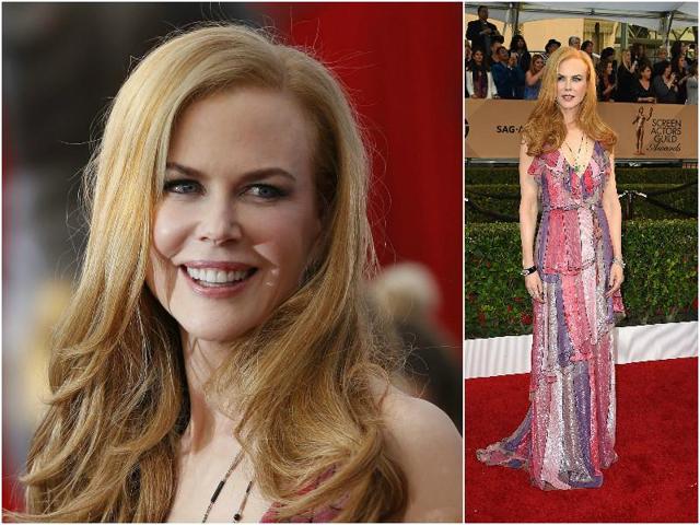 Australian beauty and actor Nicole Kidman wore a pink number, complimenting her golden hair. (Agencies)