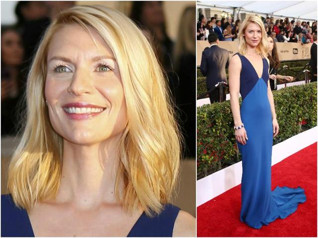 Homeland’s Claire Danes was all blue in her dual colour gown. (Agencies)