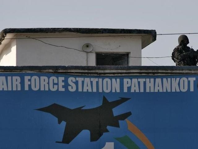 A security personnel stands guard on a building at the Indian Air Force (IAF) base at Pathankot. (Reuters File Photo) A security personnel stands guard on a building at the Indian Air Force (IAF) base at Pathankot. (Reuters File Photo)