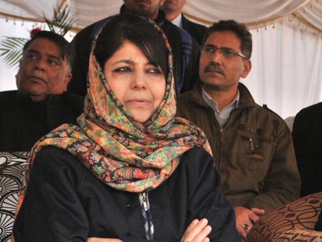 People’s Democratic Party president and Member of Parliament Mehbooba Mufti will hold a party meeting on Sunday at her Fairview residence. (HT File Photo) People’s Democratic Party president and Member of Parliament Mehbooba Mufti will hold a party meeting on Sunday at her Fairview residence. (HT File Photo)