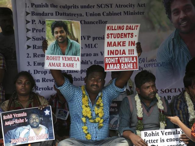 Terming the expulsion of Dalit research scholar Rohith Vemula from Hyderabad University hostel as a ’small incident’, BJP leader Kailash Vijayvargiya said he doubts whether this alone led to suicide by the ’courageous youth’.(Sushil Kumar/ HT Photo)