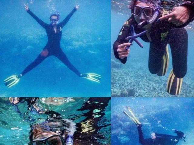 Sonakshi Sinha loves diving. Isn’t this proof enough? (Twitter) 