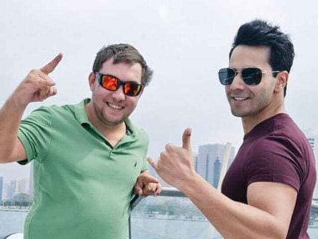 Varun Dhawan with his trainer Tony. (Twitter) 