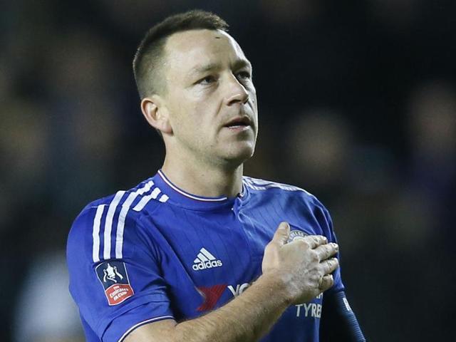 Chelsea's John Terry applauds the fans at the end of the match against MK Dons. (Reuters Photo) Chelsea's John Terry applauds the fans at the end of the match against MK Dons. (Reuters Photo)