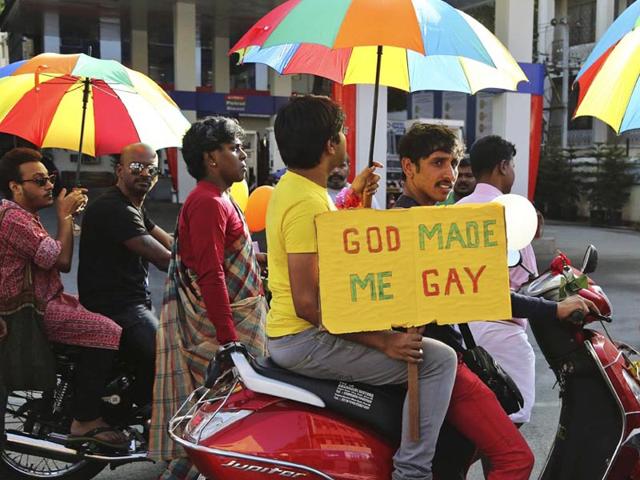 LGBT activists protest against Supreme Court's verdict on homosexuality, in New Delhi.(PTI) LGBT activists protest against Supreme Court's verdict on homosexuality, in New Delhi.(PTI)