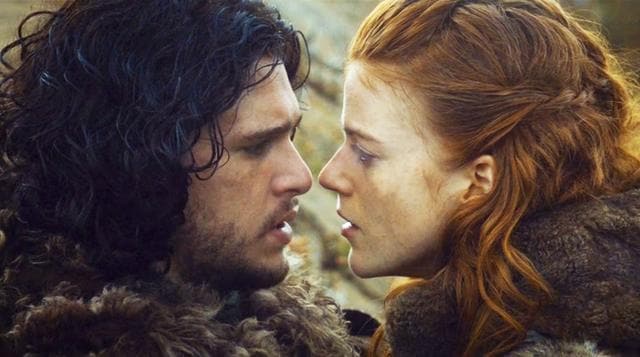 Kit Harington and Rose Leslie as Jon Snow and Ygritte in Game of Thrones. (HBO)