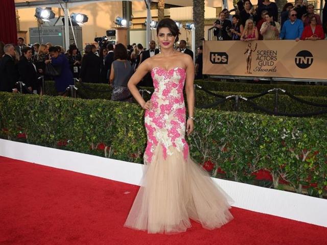 Priyanka Chopra represented India at the recently conducted 22nd Screen Actors’ Guild Awards. (AFP)