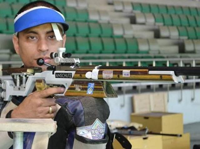 Sanjeev Rajput clinched the Olympic quota for men’s 50m three-position rifle category. (Photo: Twitter) Sanjeev Rajput clinched the Olympic quota for men’s 50m three-position rifle category. (Photo: Twitter)
