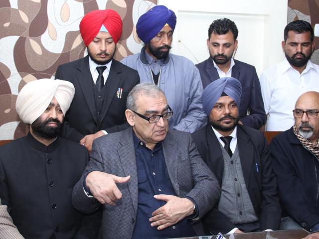 Justice Markandey Katju  during an interaction with the mediapersons. (HT File Photo)