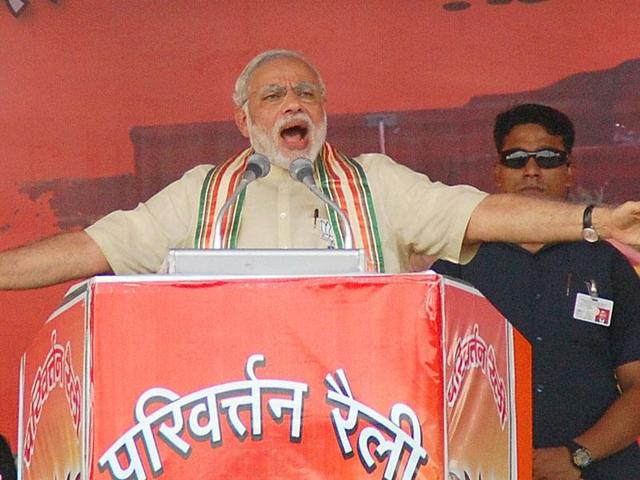 Modi will address gatherings in Madhya Pradesh on February 18, Odisha on February 21, Karnataka on February 27 and Uttar Pradesh on February 28. (HT Photo) Modi will address gatherings in Madhya Pradesh on February 18, Odisha on February 21, Karnataka on February 27 and Uttar Pradesh on February 28. (HT Photo)