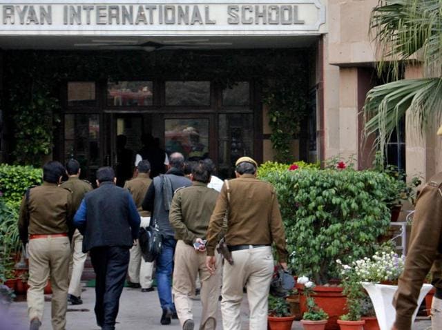 The main entry gate of Ryan International School where a six-year old school kid was allegedly found dead in a pit under school’s amphitheatre, in New Delhi, India, on Saturday, January 30, 2016. (HT Photo) The main entry gate of Ryan International School where a six-year old school kid was allegedly found dead in a pit under school’s amphitheatre, in New Delhi, India, on Saturday, January 30, 2016. (HT Photo)
