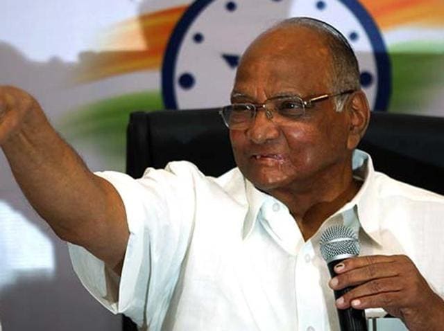 NCP chief Sharad Pawar interacts with the media in Mumbai. (HT File Photo) NCP chief Sharad Pawar interacts with the media in Mumbai. (HT File Photo)