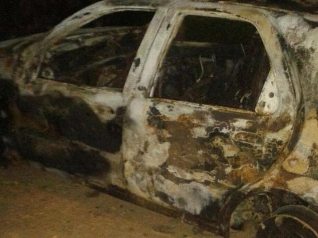 The mob also thrashed for about an hour three male students travelling with the Tanzanian woman and torched their car. (Twitter) The mob also thrashed for about an hour three male students travelling with the Tanzanian woman and torched their car. (Twitter)