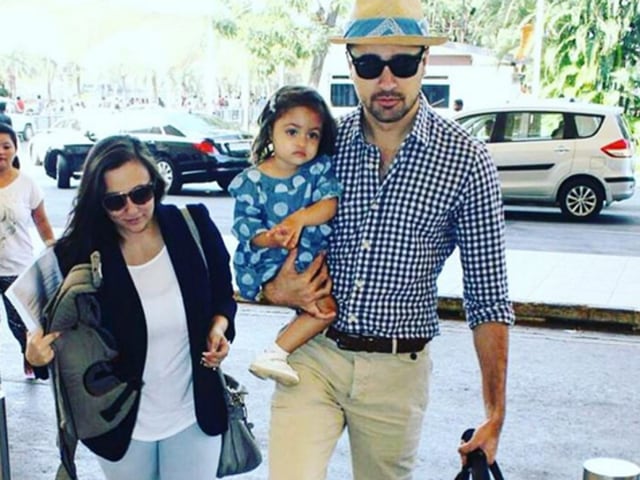 Imran Khan with wife Avantika and daughter Imara. (Instagram)