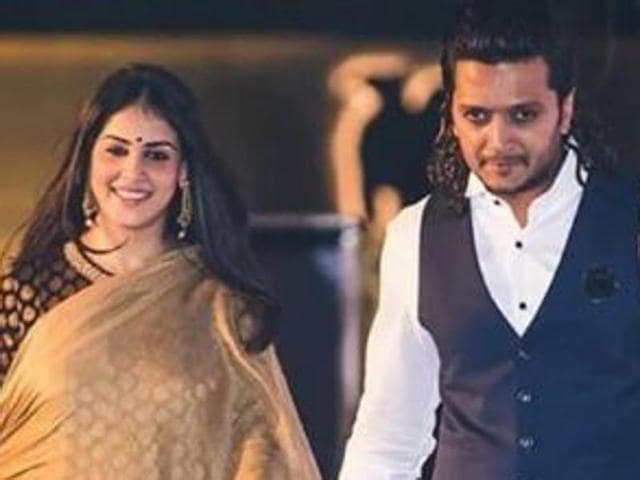 The cutest couple in tinsel town, Riteish Deshmukh and Genelia Deshmukh celebrate their fourth wedding anniversary on Wednesday.(Instagram)