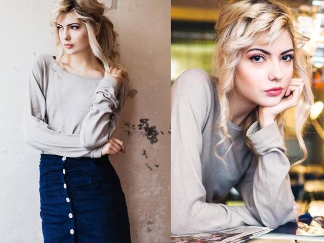 Even grey jumpers are having a moment: be they slouchy, knitted or jersey, pairing them with  fitted skirts is a big look for winter. (LookBook/ AFP) 