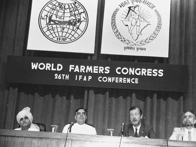 He chaired 26th International Federation of Agricultural Producers conference held in New Delhi in 1984. The meeting was attended Balram Jakhar along with then agriculture minister Rao Birender Singh. (Virendra Prabhakar)