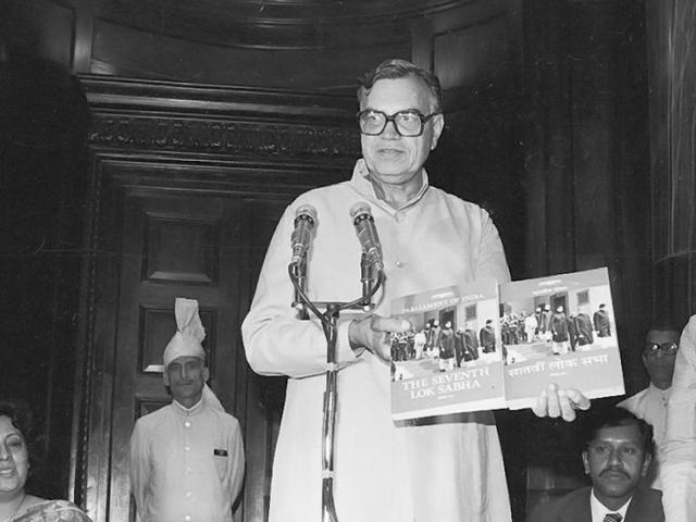 The Congress veteran, nationally, is mostly remembered for his tenure as speaker of the Lok Sabha from 1980 to 1989. (Virendra Prabhakar/HT )