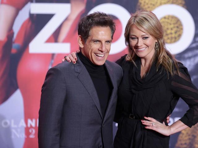 Ben Stiller and wife Christine Taylor pose at the German premiere of Stiller’s new film, the sequel to the cult comedy Zoolander.  (AFP) 