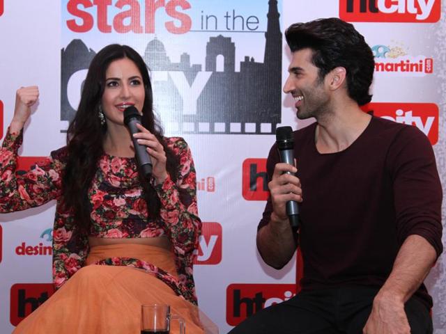 Katrina revealed to the crowd that Aditya is actually a big fashionista. (HT Photo) 