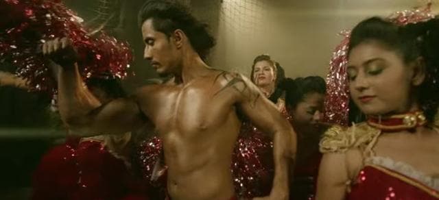 Ali Zafar flaunst his bod in the song. (YouTube grab)