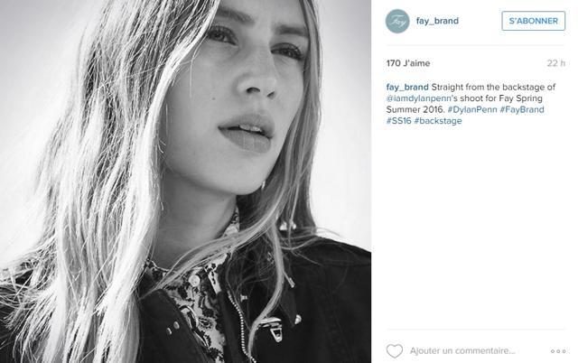 Dylan Penn for Fay. (Instagram) Dylan Penn for Fay. (Instagram)