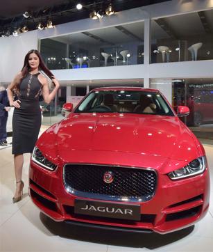 Actress Katrina Kaif poses with a Jaguar Land Rover at Auto Expo 2016 in Greater Noida on Wednesday. (PTI) Actress Katrina Kaif poses with a Jaguar Land Rover at Auto Expo 2016 in Greater Noida on Wednesday. (PTI)