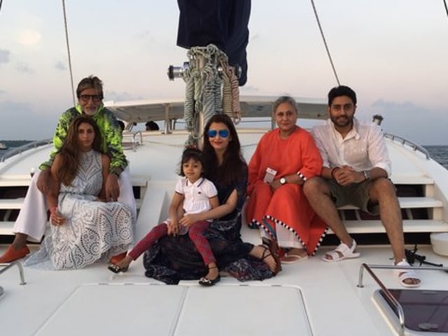 The Bachchan family celebrates Abhishek Bachchan’s 40th birthday in Maldives. (Instagram)