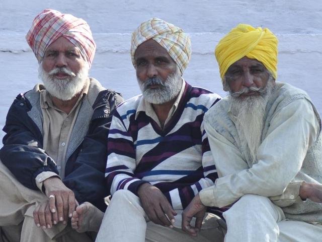 VETERANS WATCH: Villagers among the audience at the 80th Kila Raipur Rural Games Festival near Ludhiana on Friday. (Sikander Singh Chopra/HT Photo)
