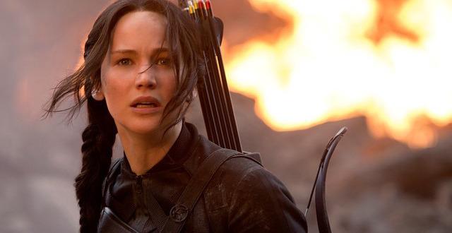 Jennifer Lawrence as Katniss Everdeen in The Hunger Games.