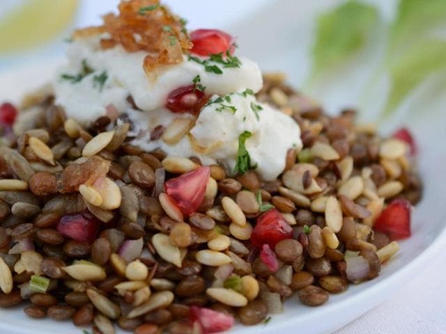 Cypriot mix grain salad at Jeon, Hotel Sea Princess, Juhu.