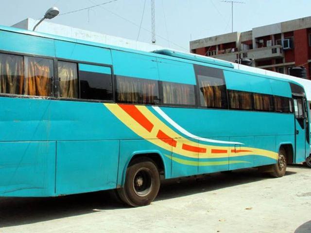 The Orbit bus involved in the incident.(HT file photo)