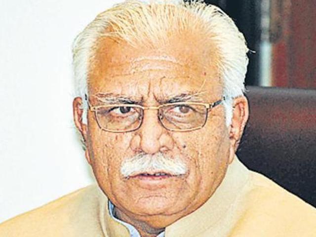 Haryana chief minister ML Khattar(HT Photo)