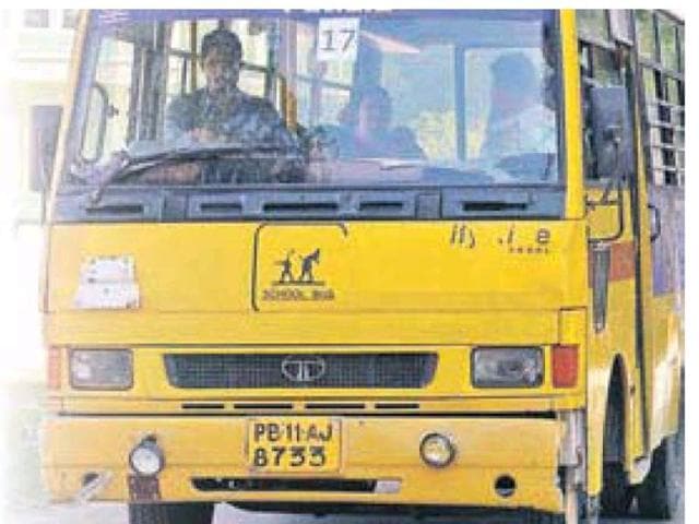 Over 300 school buses in the district were inspected by a special team formed by the Patiala administration.(Bharat Bhushan/HT Photo) Over 300 school buses in the district were inspected by a special team formed by the Patiala administration.(Bharat Bhushan/HT Photo)