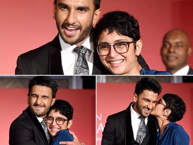 From the looks of it, Ranveer never stopped enjoying himself even at another function that he attended the same night. And here’s another lady who was having a ball, clearly, with Ranveer: Director Kiran Rao. We should all be as lucky as her.
