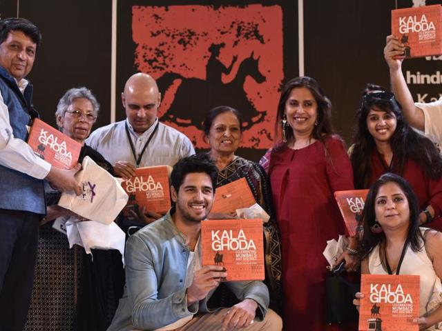 Actor Sidharth Malhotra during the launch of a book edited by conservation architect Abha Narain Lambah, on Saturday.(Anshuman Poyrekar/HT photo)