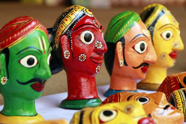 Cherial masks from Telangana. (Photo courtesy: Haryana Tourism ) Cherial masks from Telangana. (Photo courtesy: Haryana Tourism )