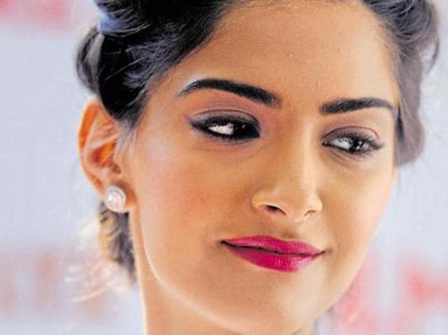 Sonam Kapoor poses for a photograph for a promotional event for Filmfare Glamour and Style Awards in Mumbai.(AFP)