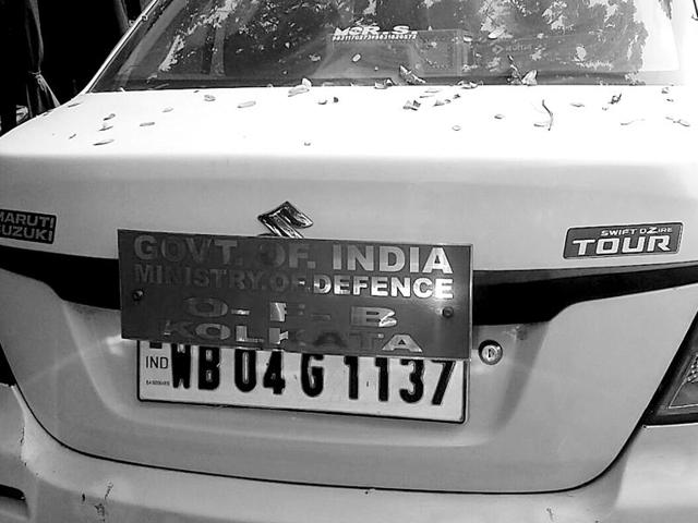 The car that was used by the six impersonators. (Md Asif/HT photo) The car that was used by the six impersonators. (Md Asif/HT photo)