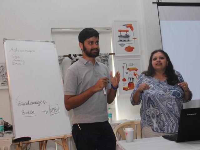 The workshop, Pursuit of Pixels, was held as part of the HT Kala Ghoda Arts Festival and focused on the evolution of photography in the age of smartphones.(Pramod Thakur/HT photo)