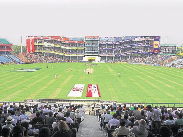 The Delhi and District Cricket Association (DDCA) breathed a sigh of relief after the South Delhi Municipal Corporation (SDMC) agreed to give them the occupancy certificate as well as No Objection Certificate to host the World T20 and IPL matches. (Virendra Singh Gosain/HT Photo) The Delhi and District Cricket Association (DDCA) breathed a sigh of relief after the South Delhi Municipal Corporation (SDMC) agreed to give them the occupancy certificate as well as No Objection Certificate to host the World T20 and IPL matches. (Virendra Singh Gosain/HT Photo)