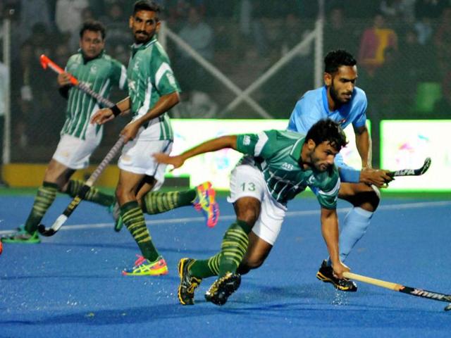 This was the first time that arch-rivals India and Pakistan were meeting after their controversial encounter in the 2014 Champions Trophy in Bhubaneshwar.(PTI)