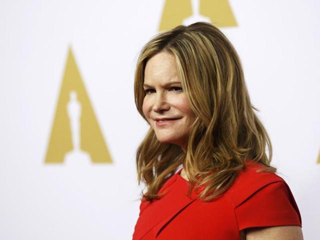 Jennifer Jason Leigh is nominated in the Best Supporting Actress category for The Hateful Eight. (REUTERS)