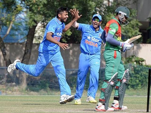 Pacer Avesh Khan has been among the wickets at the Under-19 World Cup.(HT File Photo)