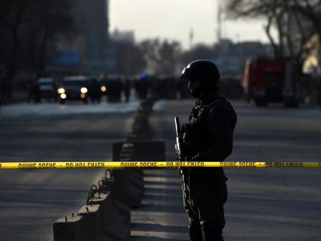 An Afghan security personnel stands guard near the site of an attack in Kabul. (AFP File Photo) An Afghan security personnel stands guard near the site of an attack in Kabul. (AFP File Photo)