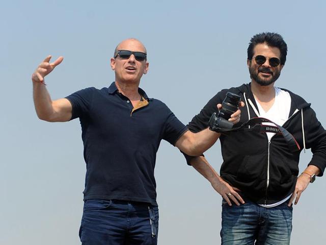 US television writer and producer Howard Gordon and Anil Kapoor on the sets of 24 in Mumbai on February 9, 2016. (AFP) US television writer and producer Howard Gordon and Anil Kapoor on the sets of 24 in Mumbai on February 9, 2016. (AFP)